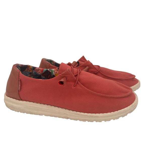 Hey Dude Women's Wendy Rosette Pink Loafers Size 11 - Picture 1 of 9